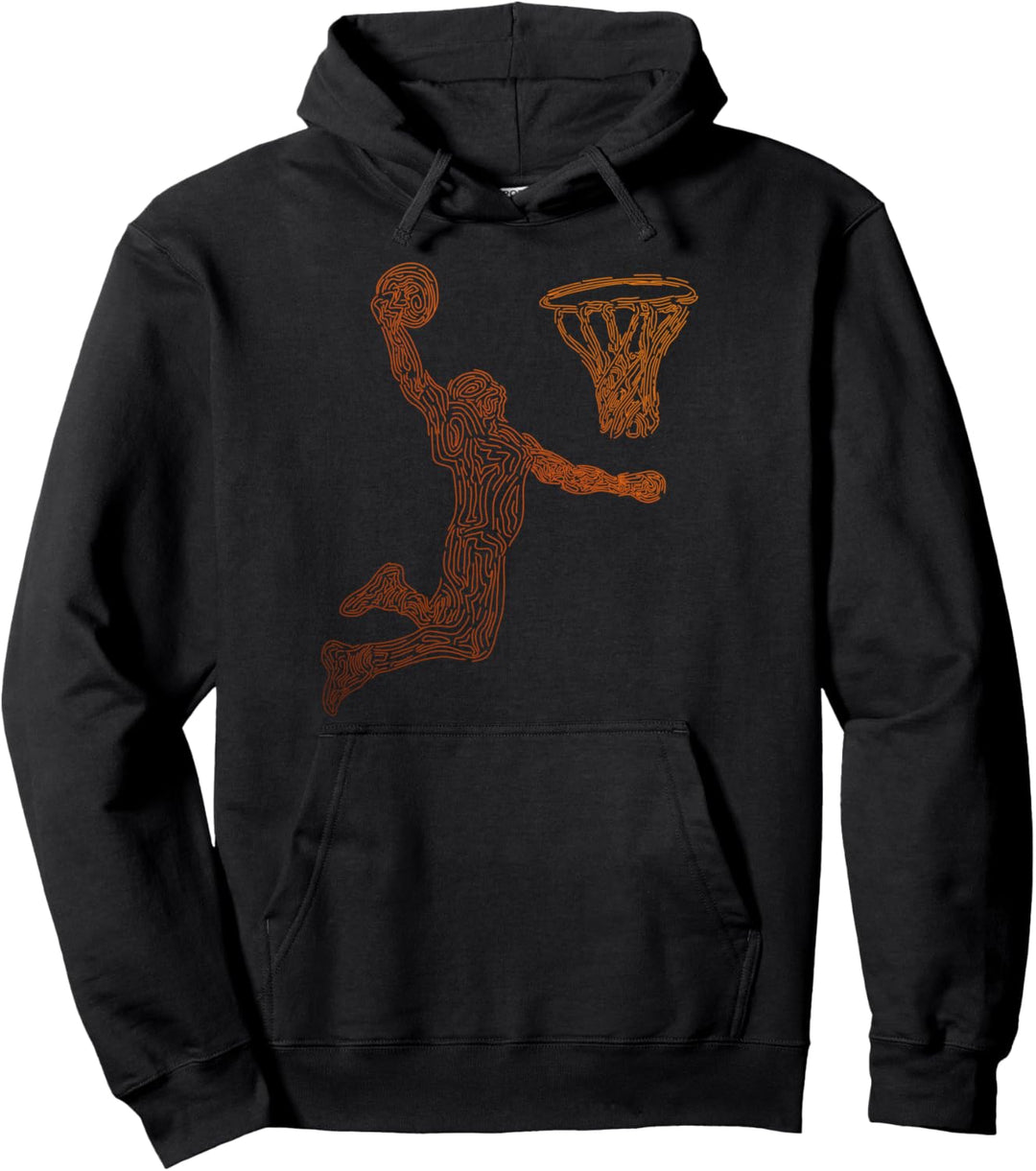 Jungs Dunking Basketball Spieler Korbleger Sport Grafik Pullover Hoodie