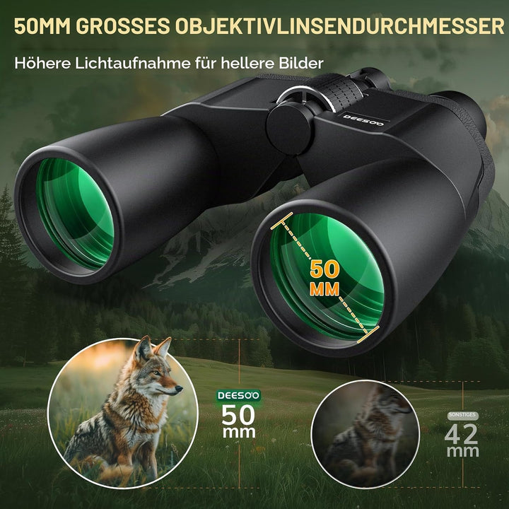 12-36x50 Zoom Fernglas für Erwachsene - HD Fernglas für Vogelbeobachtung, Reisen, Jagd, Konzerte - L
