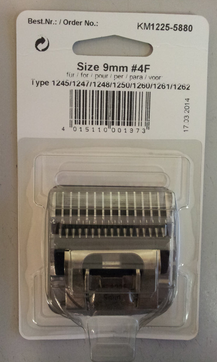 Moser Max 45 + Class 45 Edelstahl - Wechselschneidsatz, 9mm. Passend für die Modelle: Moser 1245, 12