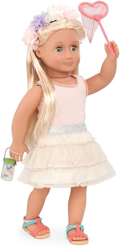 Our Generation 44329 - Outfit Deluxe mit Schmetterlingsnetz Mehrfarbig, Mehrfarbig
