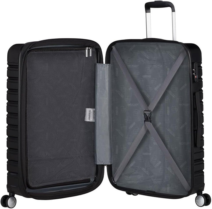 American Tourister Flashline - Spinner M, Koffer, 67 cm, 69/75 L, Schwarz (Shadow Black) Black (Shad