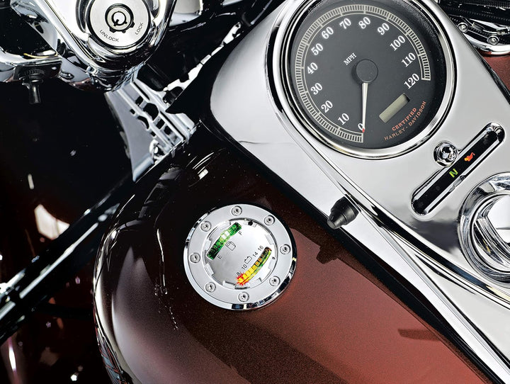 Kuryakyn 7282 Motorrad Akzent Zubehör: Informer LED Kraftstoff- und Batterieanzeige für 1988-2019 Ha