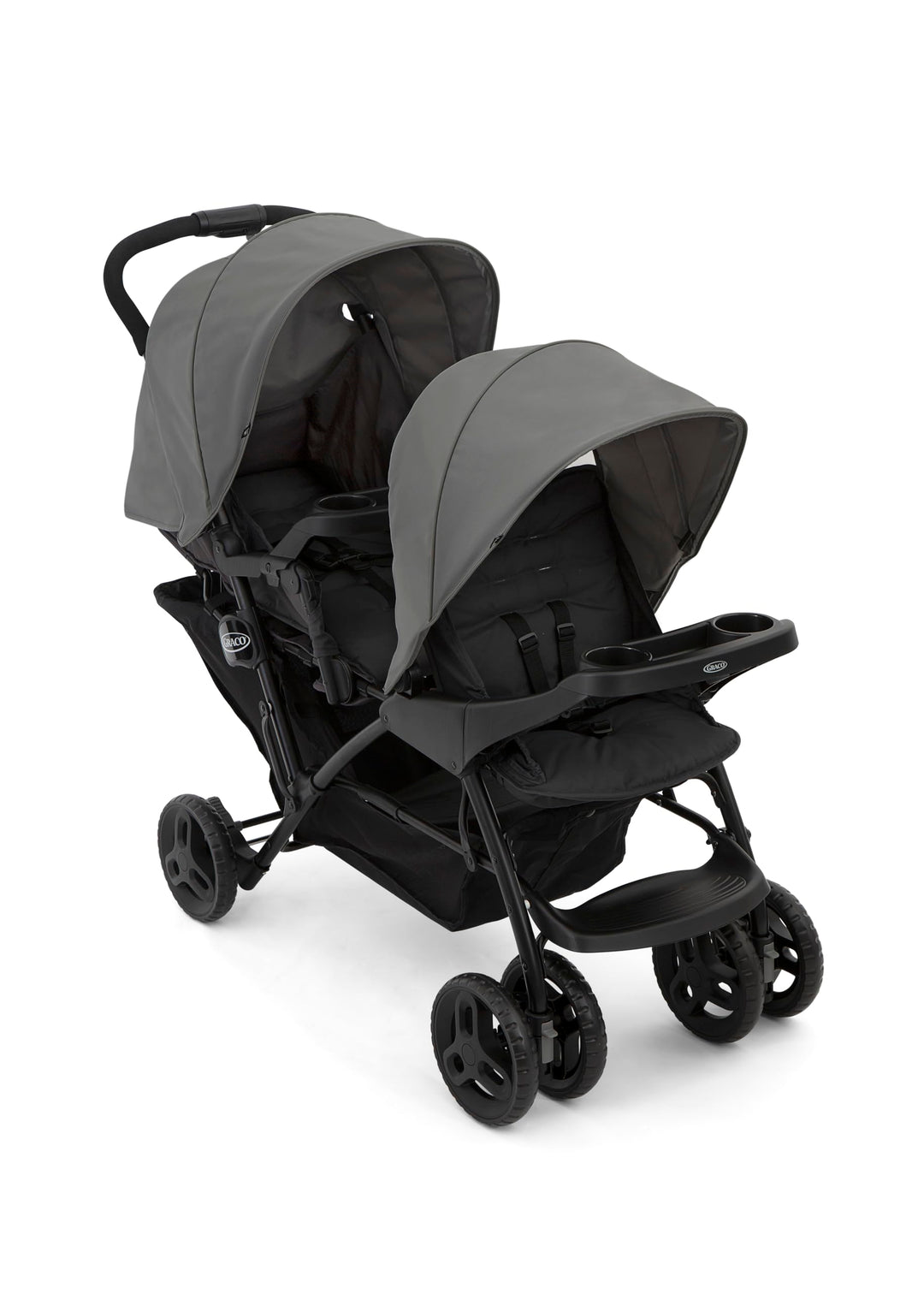 Graco Stadium Duo Geschwisterwagen, Zwillingswagen, 0-15 kg, auch mit Babyschale nutzbar, verstellba