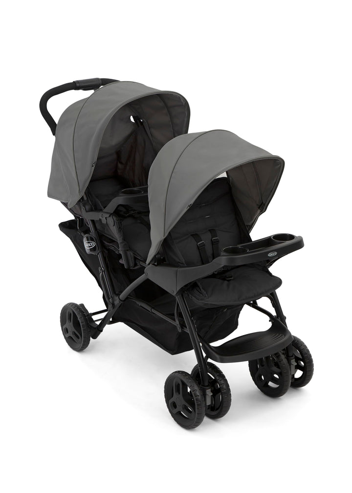 Graco Stadium Duo Geschwisterwagen, Zwillingswagen, 0-15 kg, auch mit Babyschale nutzbar, verstellba