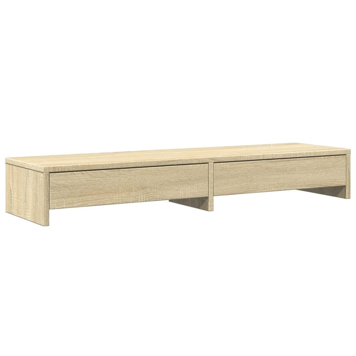 vidaXL Monitorständer mit Schubladen Sonoma-Eiche 100 x 27 x 15 cm Holzwerkstoff 100 x 27 x 15 cm So