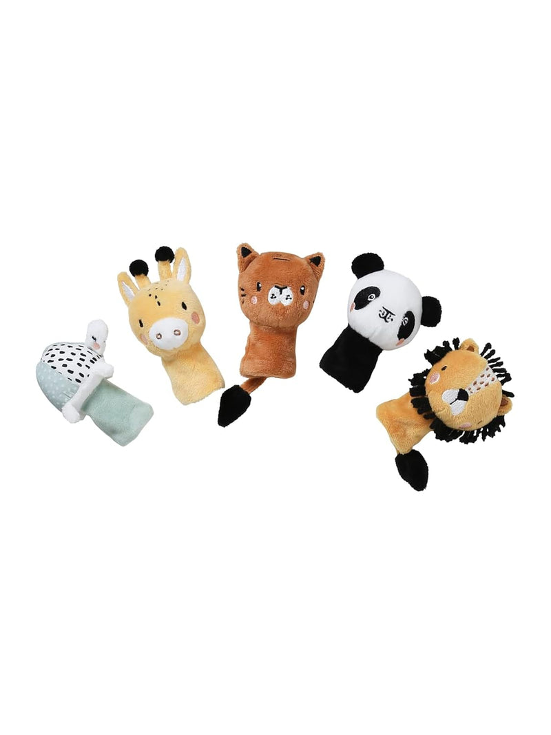 Vertbaudet Baby Stoffbuch mit Plüschtieren,Tansania grau ONE Size, Grau