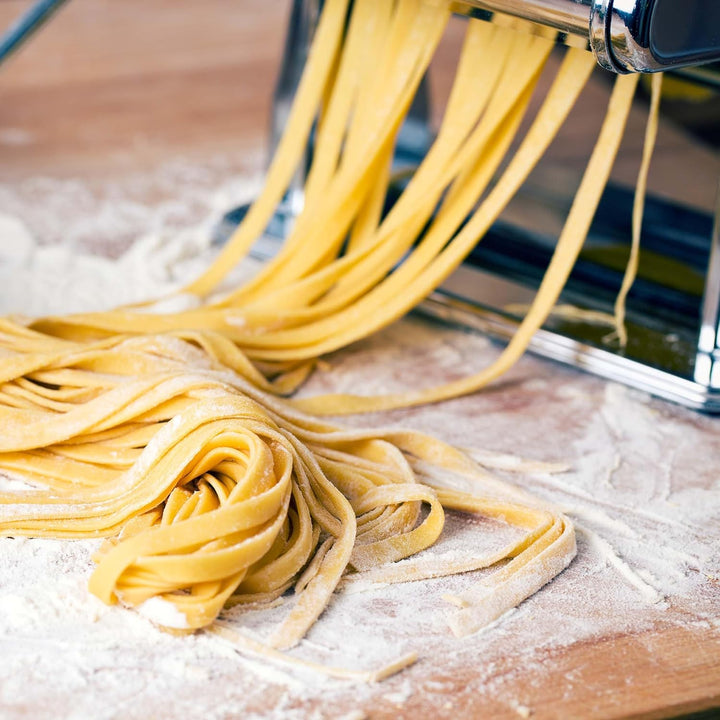 Toboli manuelle Nudelmaschine aus Edelstahl Pasta Maschine Walze mit einstellbarer Teigdicke 2-6mm