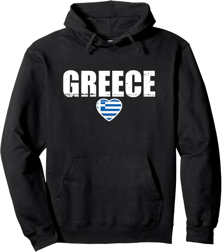 Greece Griechenland Herz Griechische Flagge Stolzer Grieche Pullover Hoodie