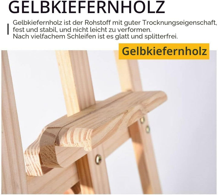 Staffelei-Ständer aus Holz - Verstellbare Künstler-Staffelei für Malerei, Erwachsene, Hochzeit, Disp