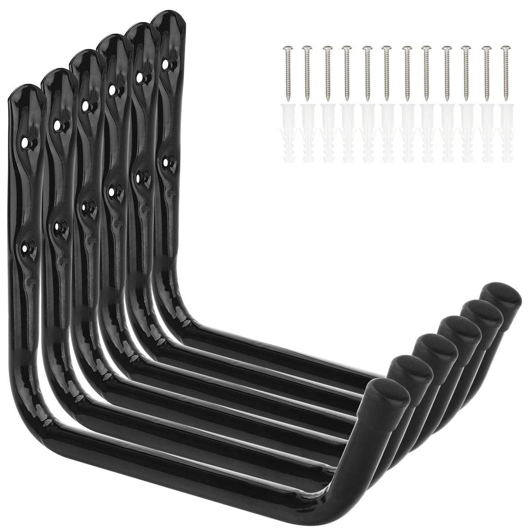 pipabiba 6 Stück Wandhaken Universalhaken Leiterhaken, 28cm wandhaken garage-haken, Wandhalterung Ga