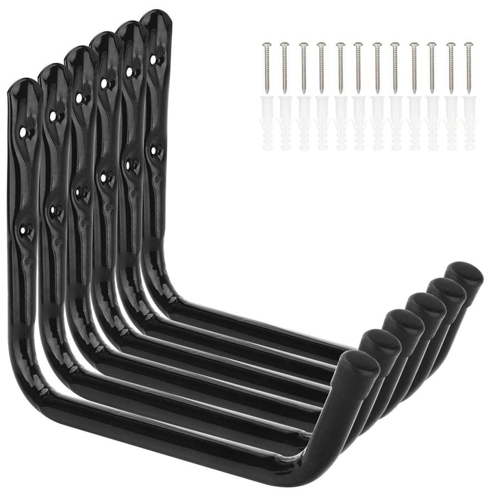 pipabiba 6 Stück Wandhaken Universalhaken Leiterhaken, 28cm wandhaken garage-haken, Wandhalterung Ga