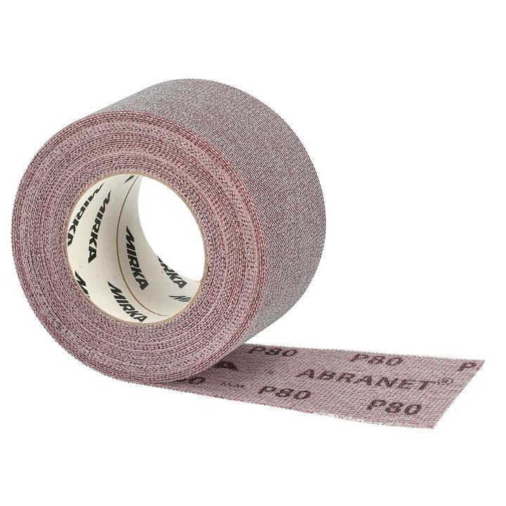 Mirka Abranet Netz-Schleifrolle 75 mm x 10 m Klett / Korn P80 / 1 Rolle / zum Schleifen von Holz, Sp