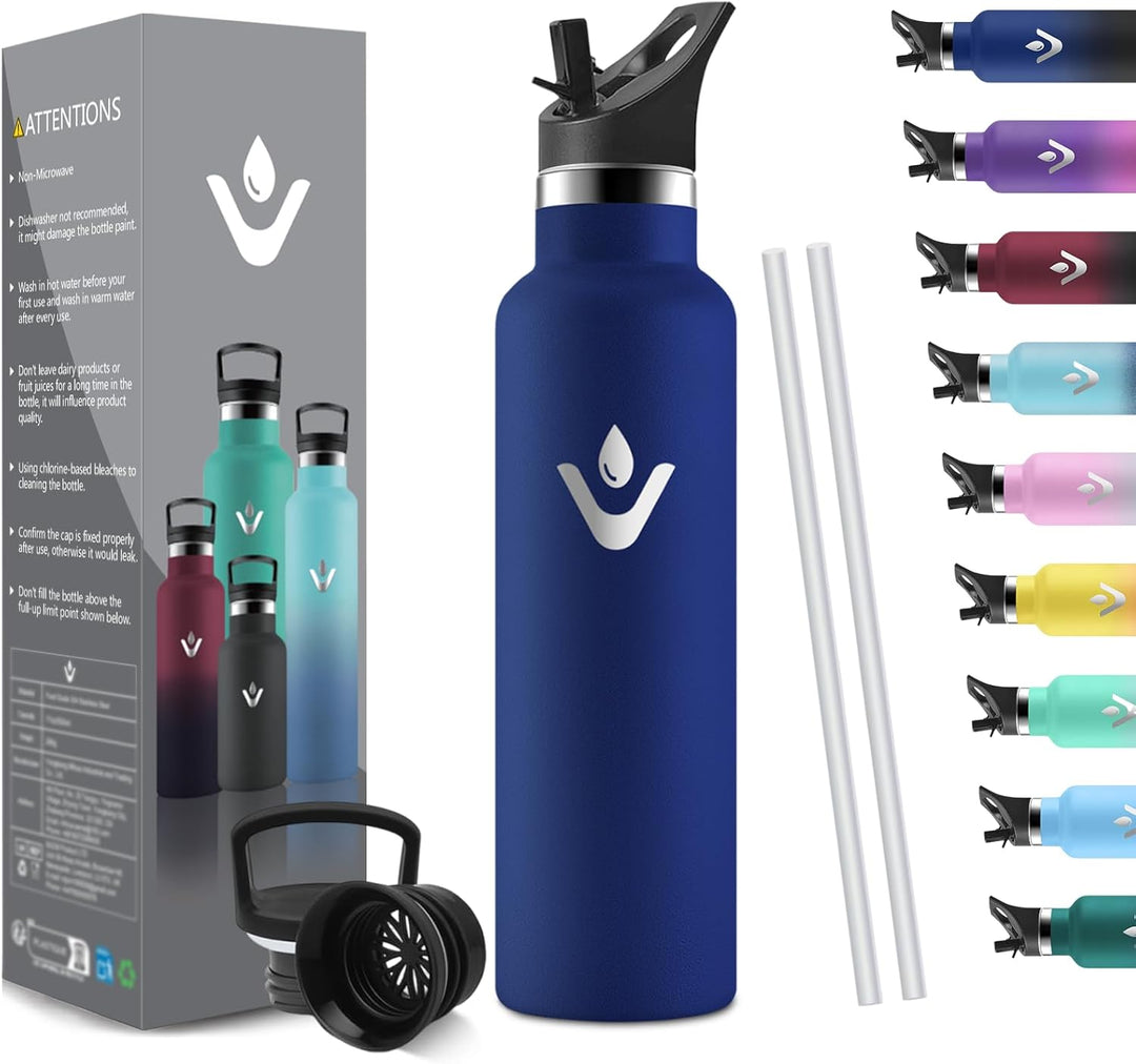 HoneyHolly Trinkflasche Edelstahl, 750 ML BPA-Frei, Thermosflasche, Auslaufsichere Isolierflasche Do