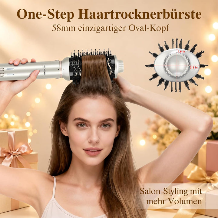 7 in 1 AirStyler, Automatische Doppelspannung MaxAIR 2.0 Multi-Styler Set Champagnersilber, Champagn