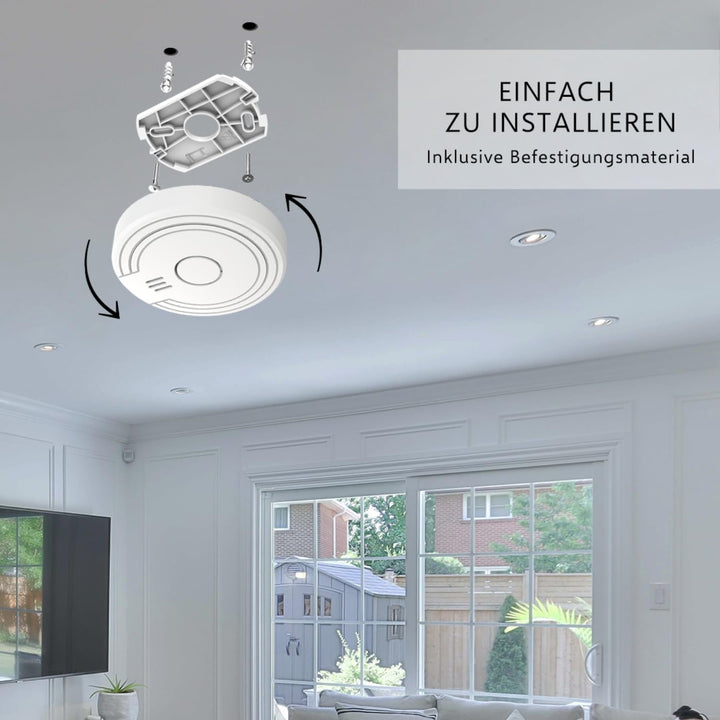 ELRO FS1801 Rauchmelder-Entspricht der Europäischen Norm EN14604-4 Stük, 4 Stück