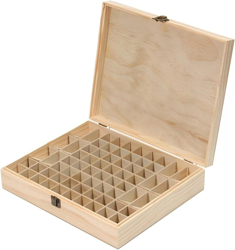 RoseFlower Holz Ätherisches Öl Organisator Behälter Duftöle Display Ständer, 68 Löcher Aufbewahrungs