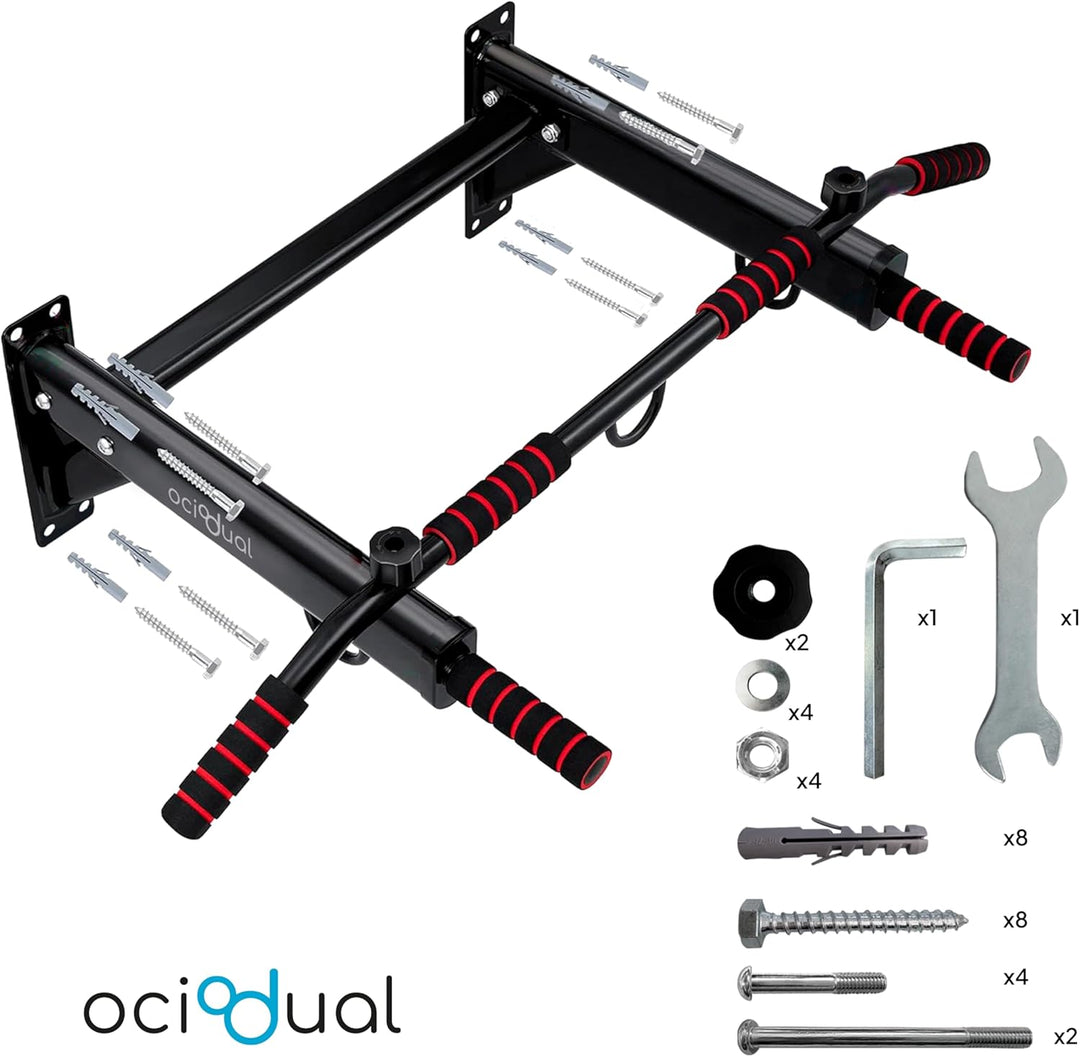 OcioDual Klimmzugstange Wand Professionelle, All-in-One-Multifunktion, Klimmzugstange zur Wandmontag