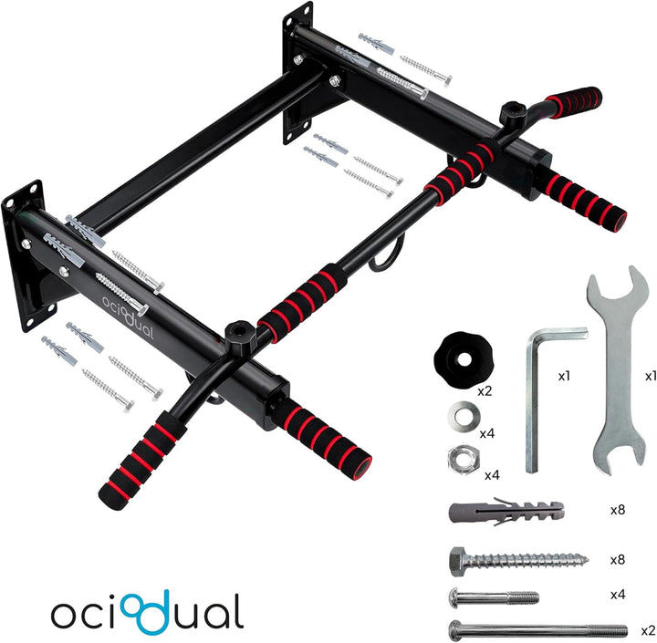 OcioDual Klimmzugstange Wand Professionelle, All-in-One-Multifunktion, Klimmzugstange zur Wandmontag