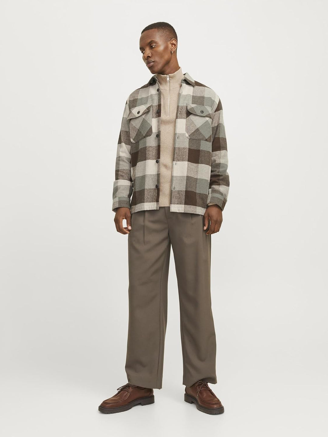 JACK & JONES Male Overshirt Slim Fit Overshirt XS Agave Green, XS Agave Green