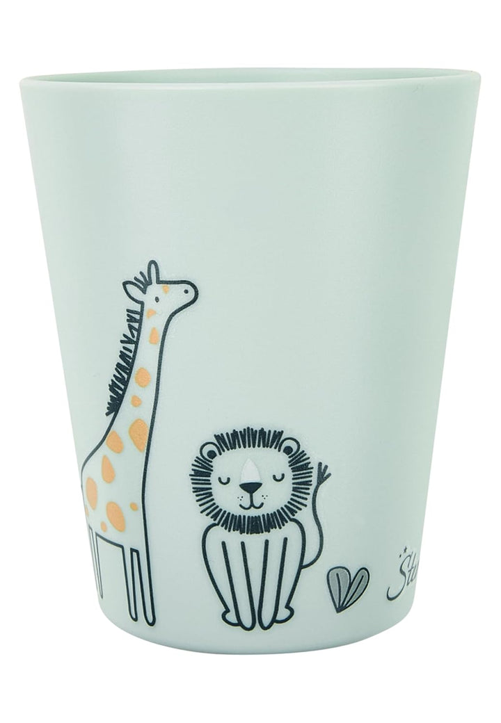 Sterntaler Geschirrset Giraffe & Löwe – Eckige Form mit Safari Motiv – Teller, Schale, Becher & Best