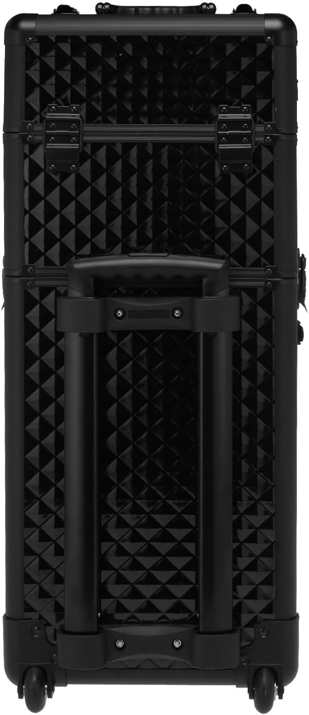 anndora 2 Rad Beauty Trolley 60 Liter Salontrolley Friseurkoffer komplett schwarz Dk: Komplett Schwa