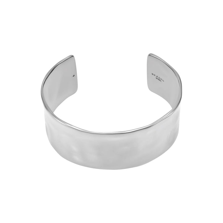 Skagen Damen Edelstahl und Halbedel mit Manschette Armreif Chrom-Silber, Chrom-Silber