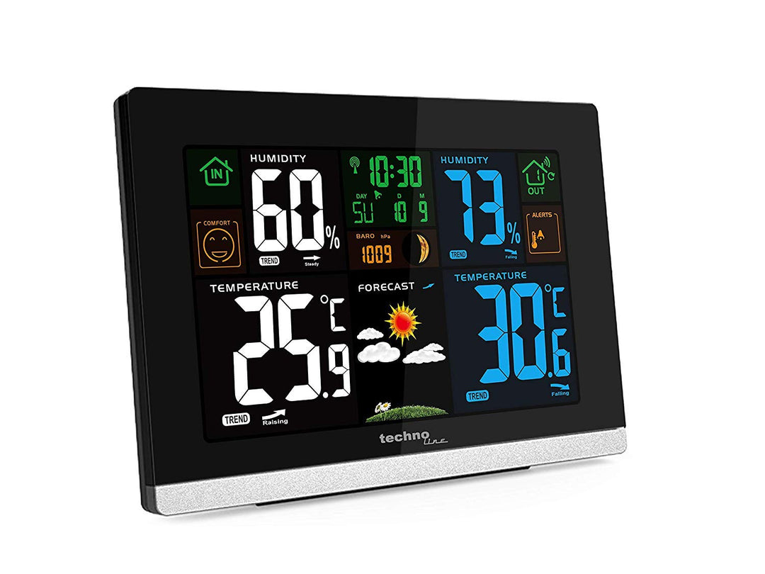 Technoline WS 6462 Funkwetterstation, Innentemperatur, Aussentemperatur, Luftfeuchte, Luftdruck, Ten