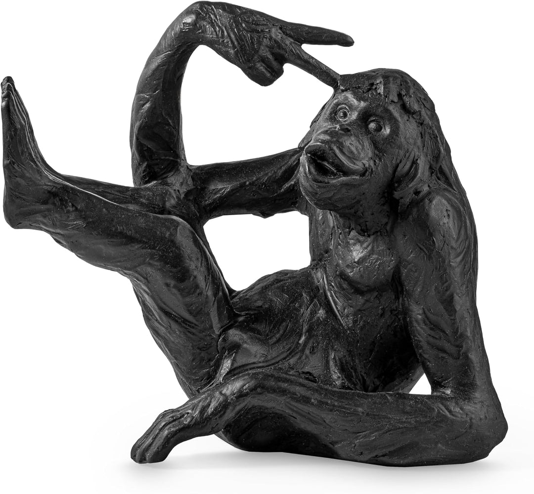 Buchstützen Affen dekorative Affen Buchstütze aus Kunststein (Polyresin) Bookend ist 2,5 KG schwer,