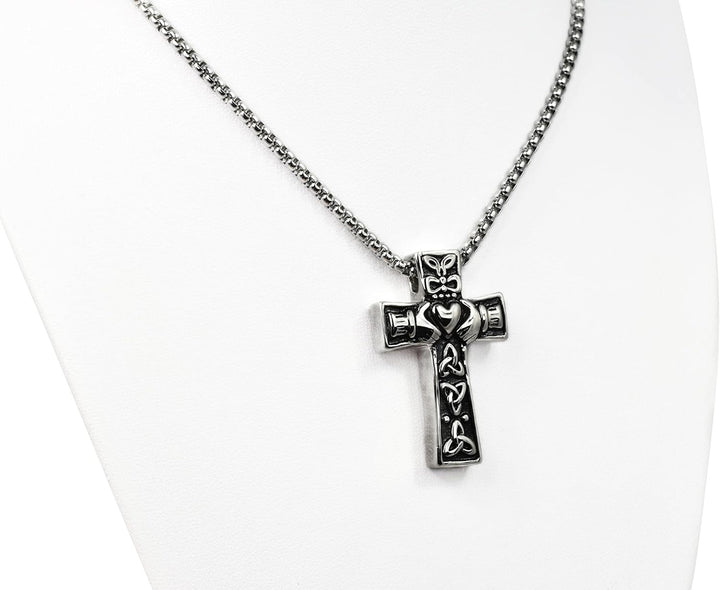 Hanessa Personalisierte Kette mit Gravur Edelstahl 60 cm mit Anhänger Kreuz in silber - Personalisie