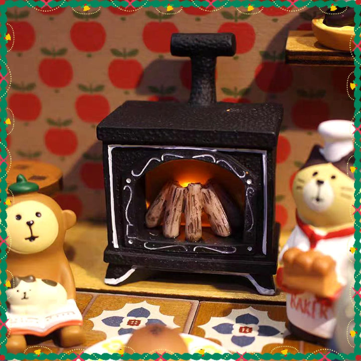 Puppenhaus Miniatur Zubehör Set, 13 Stück Wichtel Zubehör Weihnachten Möbel mit Grusskarten, Miniatu