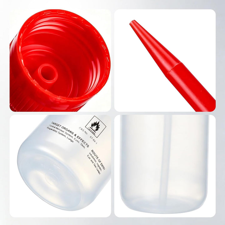 Labvida 2 Stück Sicherheits-Waschflaschen, 500 ml, Aceton-Waschflasche, LDPE-Material, LVM004 2 x Ac