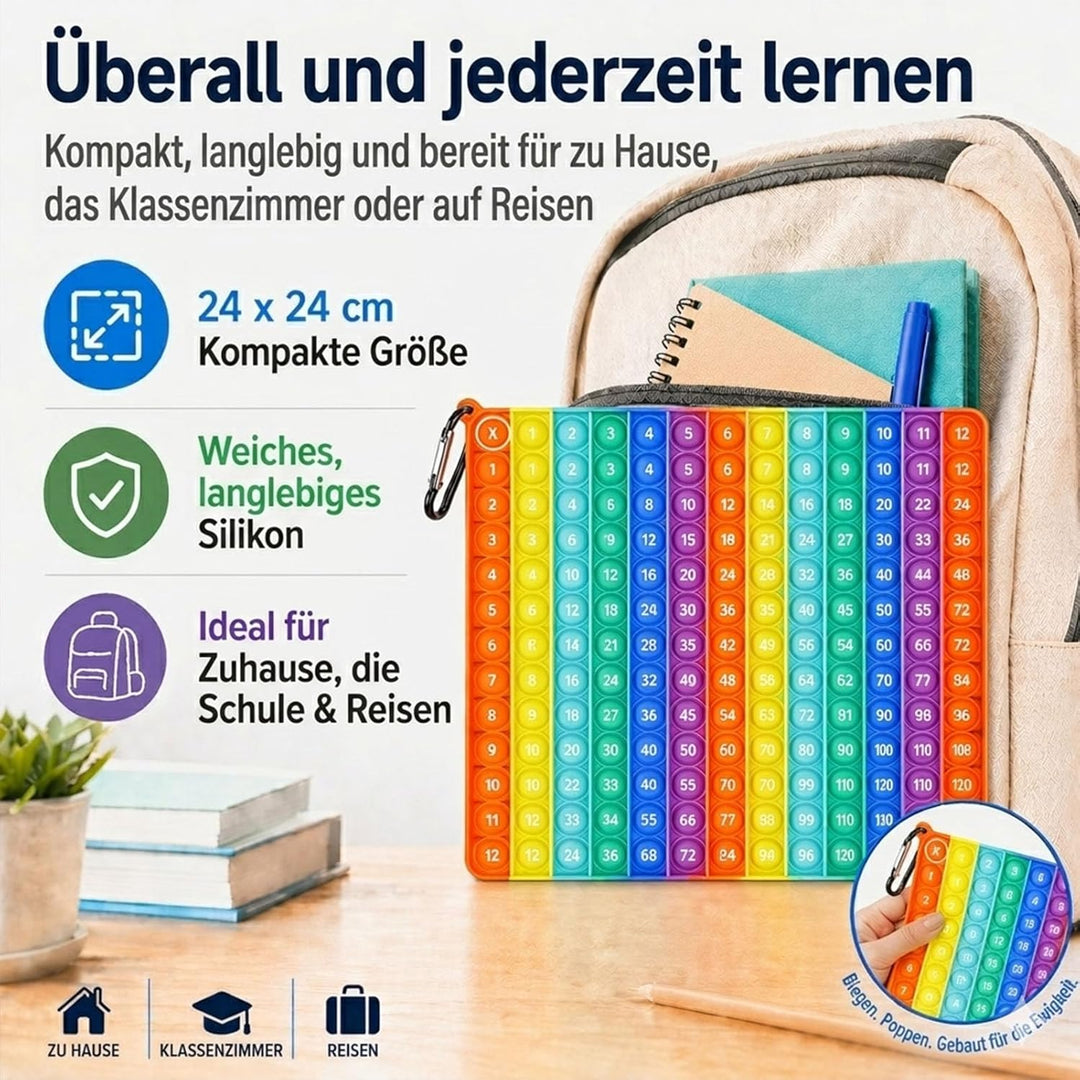 pop it Spielzeug 1x1 Lernen einmaleins Spiel multiplikationsbrett Mathe Spielzeug Kinder (sensorisch