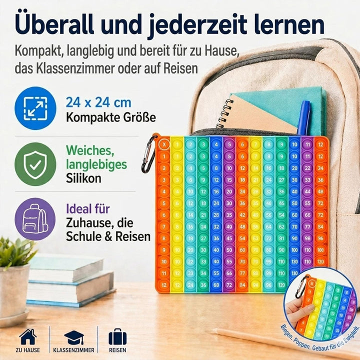 pop it Spielzeug 1x1 Lernen einmaleins Spiel multiplikationsbrett Mathe Spielzeug Kinder (sensorisch