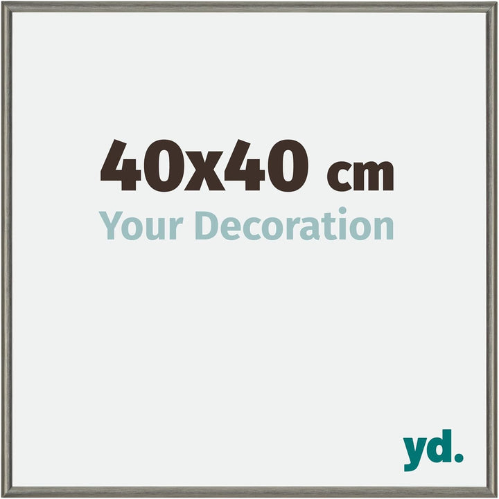 yd. Your Decoration - Bilderrahmen 40x40 cm - Bilderrahmen aus Aluminium mit Acrylglas - Antireflex