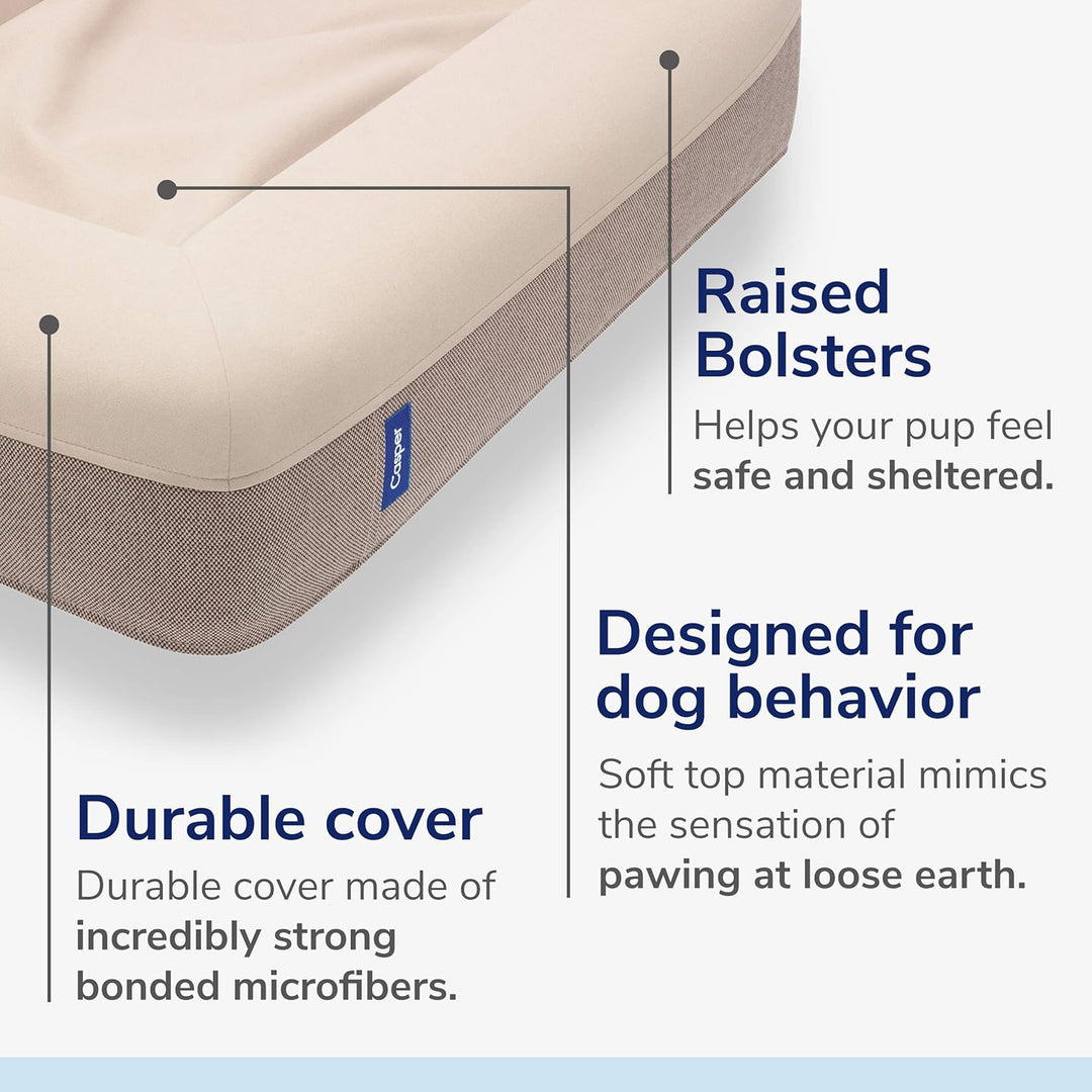 Casper Hundebett, Plüsch, Memory Foam, klein, Sandfarben sand Small, sand Small
