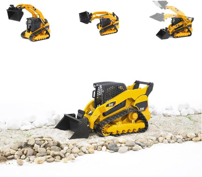 bruder 02136 - Cat Kompaktkettenlader inklusive Frontadapter - 1:16 Baufahrzeug, Baustelle, Lader, S