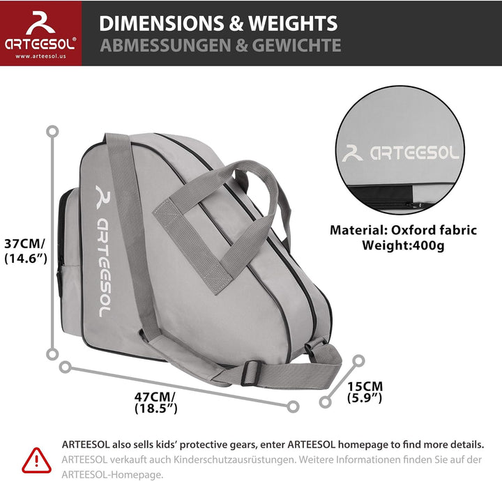 Blackace arteesol Rollschuhe Tasche, Inliner Tasche, Schlittschuhe Tasche, Skatertasche für Kinder/E