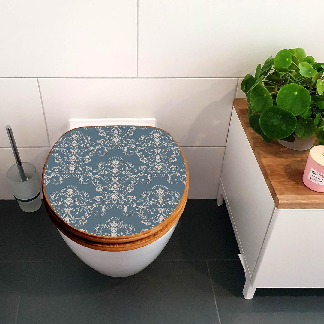 banjado Design WC Sitz Bambus Absenkautomatik 45,8x37,5cm - Toilettendeckel mit Absenkautomatik Holz
