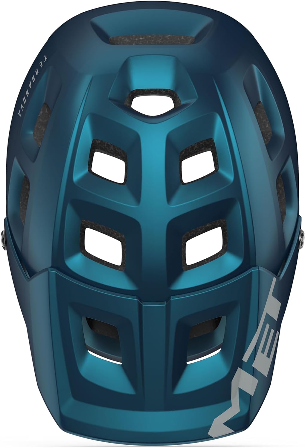 MET Sport Helm Terranova Helmet, Blau/Schwarz (Mehrfarbig), S