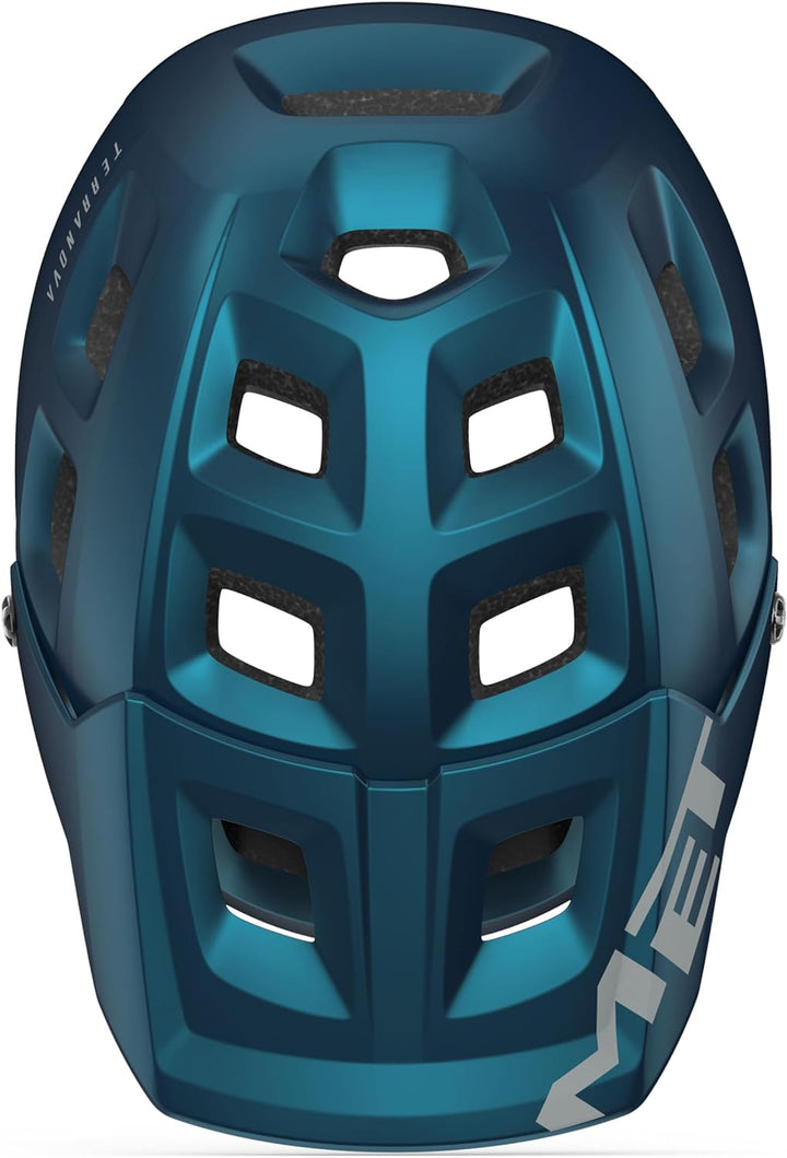 MET Sport Helm Terranova Helmet, Blau/Schwarz (Mehrfarbig), S