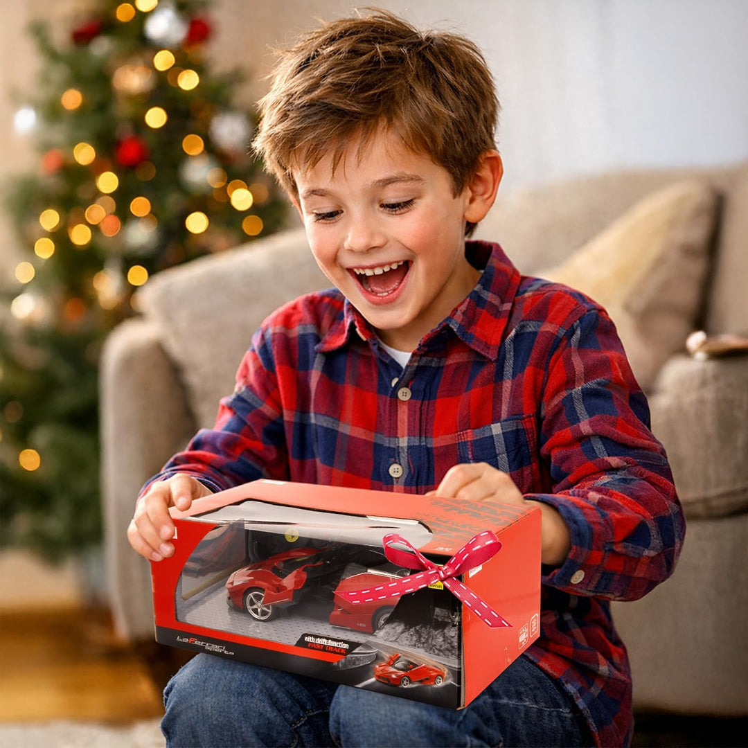 JAMARA 405150 - Ferrari LaFerrari Aperta 1:14 27MHz Driftmodus - Türen öffnen, offiziell lizenziert,