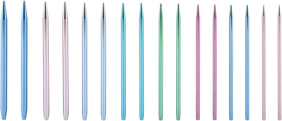 Bunte Rundstricknadelsets, Austauschbares Aluminium-Häkelset für DIY-Geschenke, 13 Strickpickel der