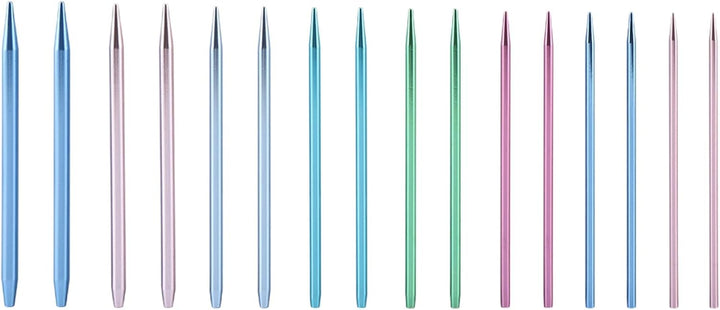 Bunte Rundstricknadelsets, Austauschbares Aluminium-Häkelset für DIY-Geschenke, 13 Strickpickel der