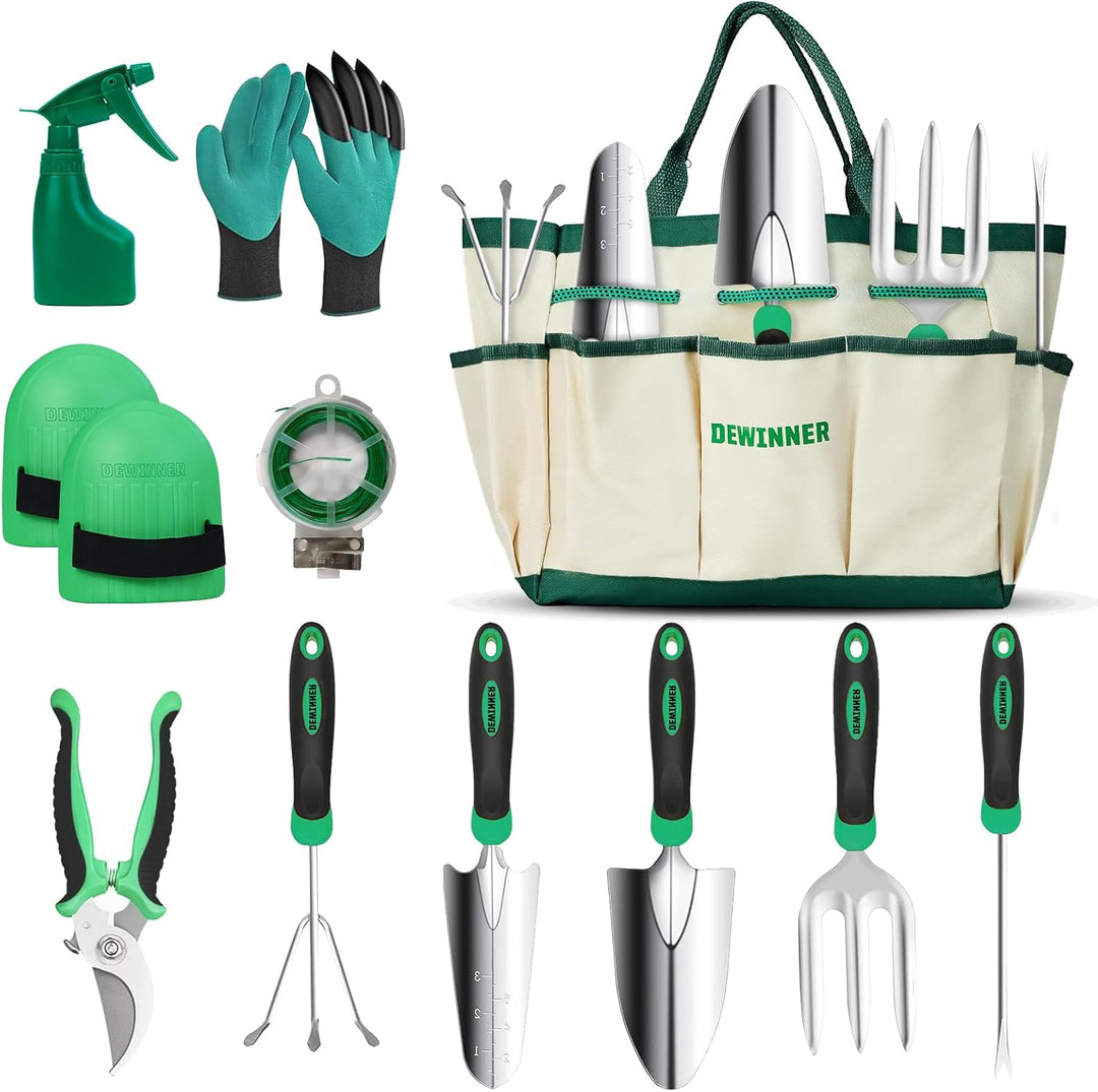 DEWINNER Gartenwerkzeug-Set, Handwerkzeug-Geschenkset, Aussentür, Garten, Umpflanzen, Gabel für Gärt