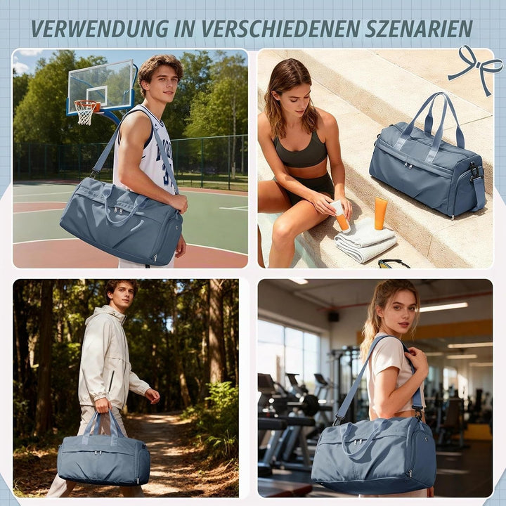 HYC00 Sport Duffel Bag Damen Sporttasche mit Schuhfach Reisetasche Damen Herren Weekender Overnight