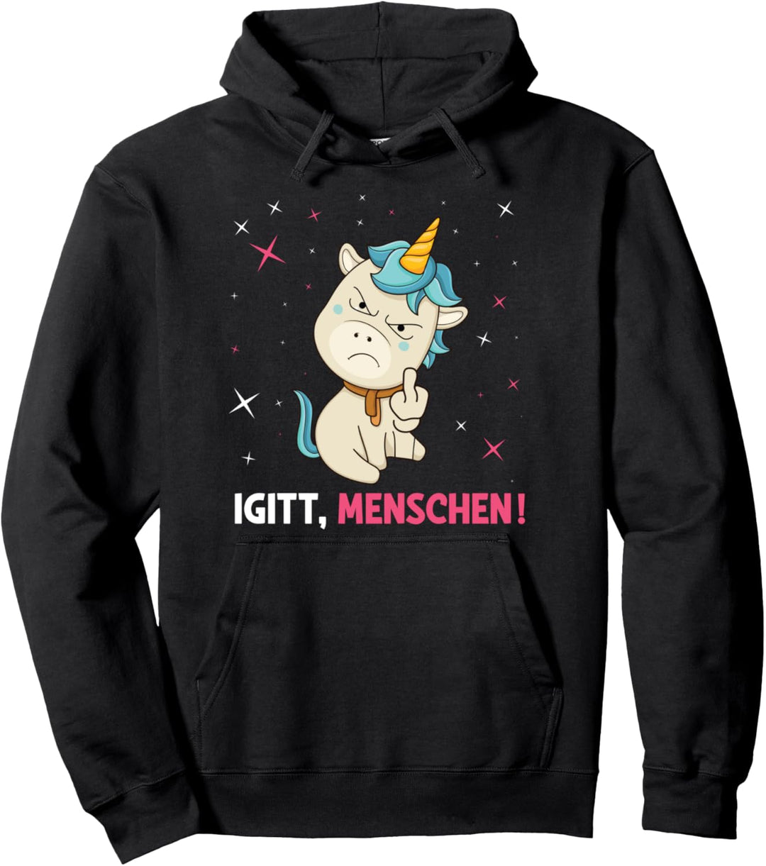 Igitt Menschen Hassen Einhorn Lustiges Spruch Pullover Hoodie