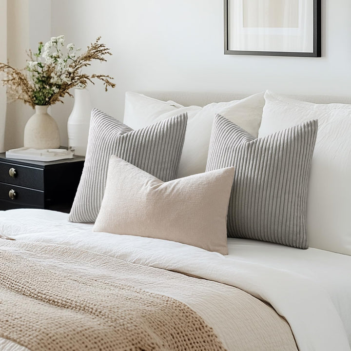 MIULEE 2er Set Kissenbezüge Kord Kissenhülle Dekorative Kissenbezug Sofakissen Couchkissen Dekokisse