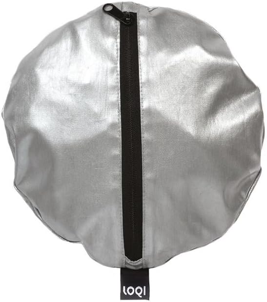 LOQI METALLIC Weekender - Reisetasche, 50 cm, 24.5 Liter, Matt Silver