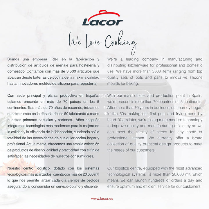 Lacor - 69508 - Ölfreie DuploAir-Fritteuse, Heissluftfritteuse mit Touchscreen, Doppelkorb, Inklusiv