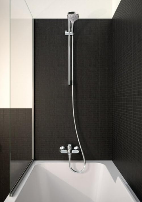 hansgrohe Duschset Croma Select E, Duschkopf wassersparend mit Schlauch und Halterung, verstellbar,